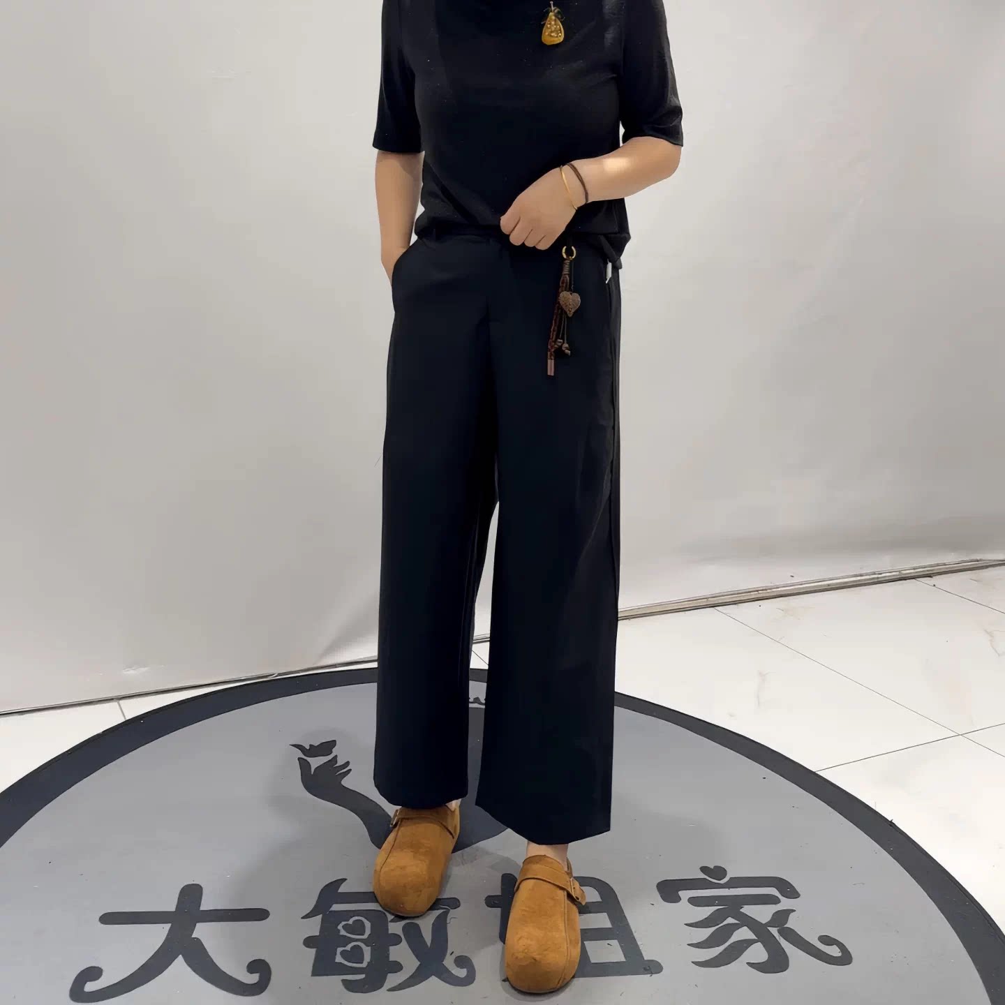 6379女权贵族秋季新款欧货女裤加大码女装胖妹妹百搭显瘦气质裤子