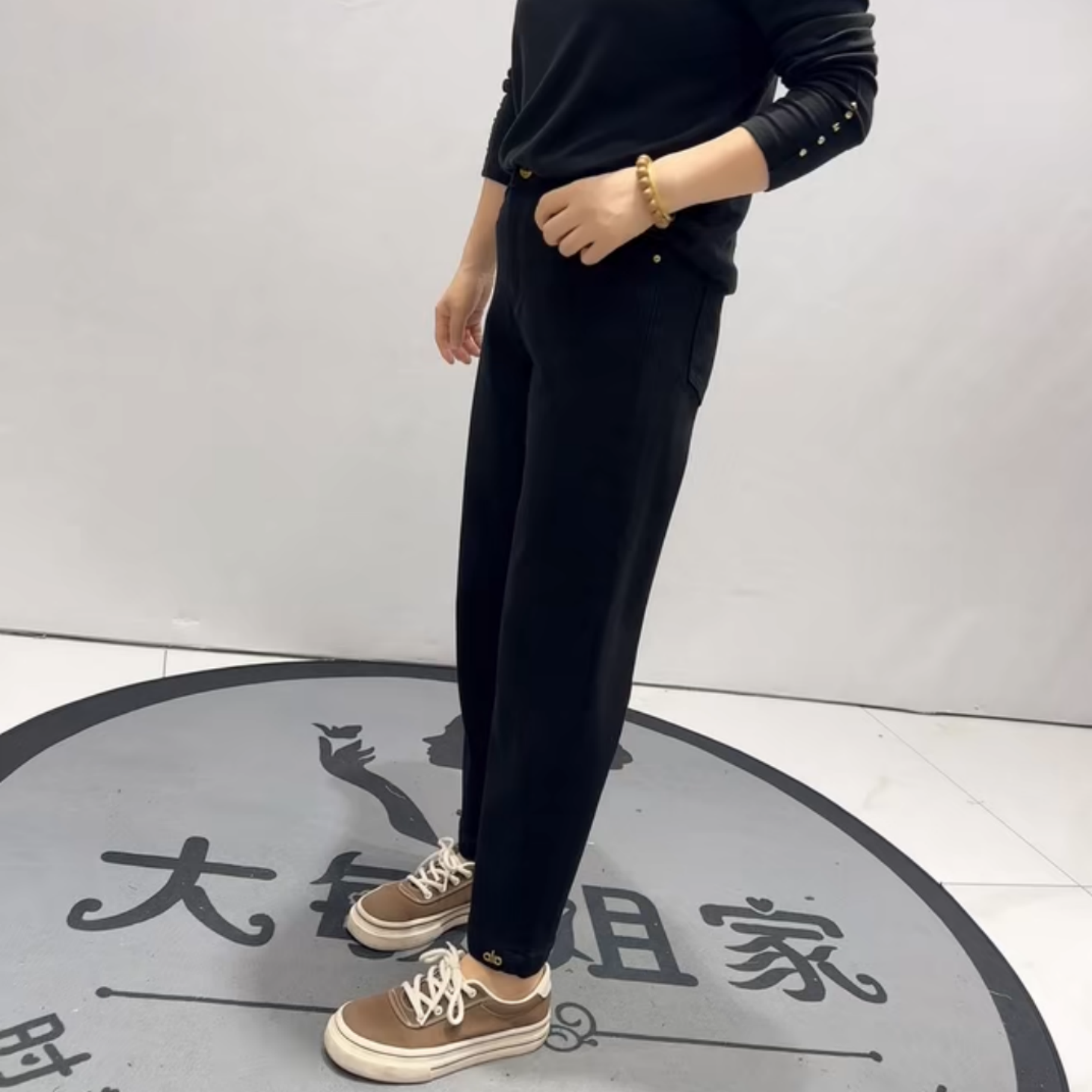 柏菲蒂秋冬款大码加绒牛仔裤女裤