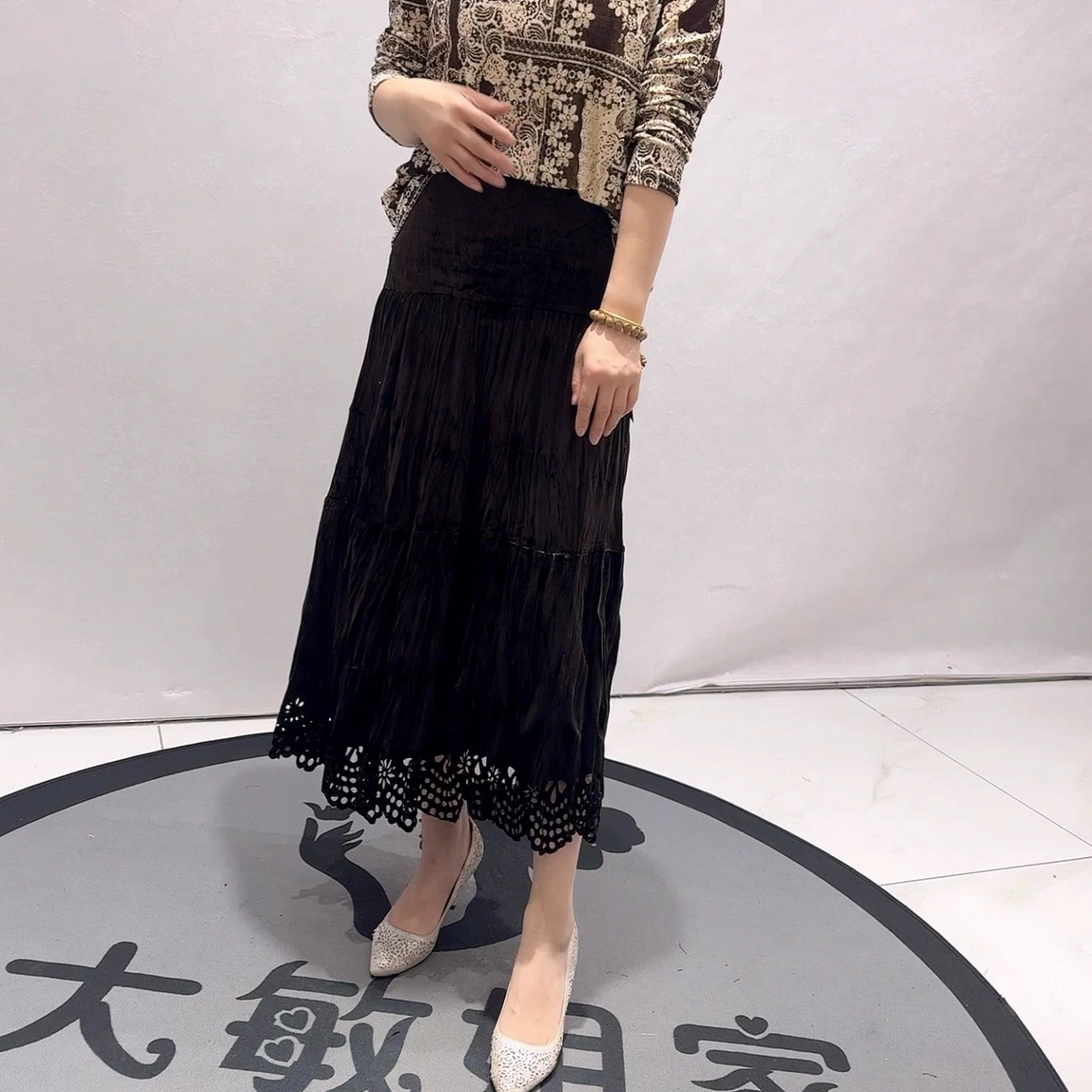 芮娜依莲年货新款大码欧货半身裙