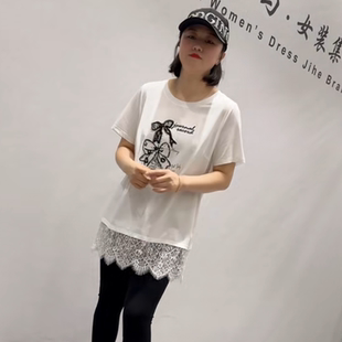 新款 加大码 芮娜依莲1759夏季 一手长衫 女装 胖妹妹减龄显瘦欧货知袖