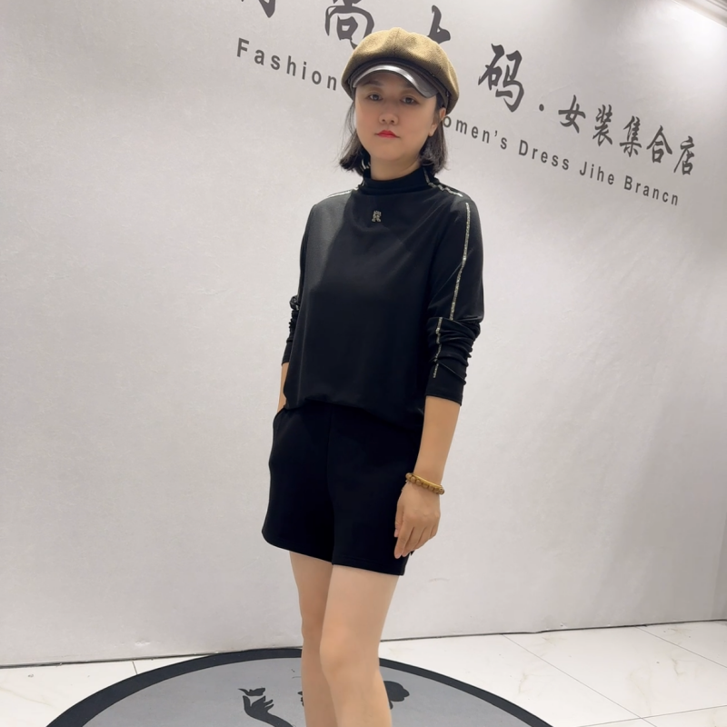 芮娜依莲秋冬款大码气质打底衫女