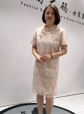 芮娜依莲夏季新款大码旗袍连衣裙