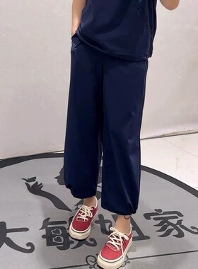 3052B女权贵族夏季新款欧货速干女裤加大码女装胖妹妹百搭休闲裤