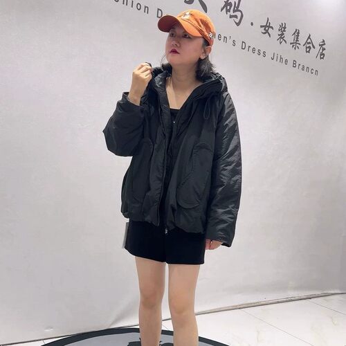 天娇一生水秋冬款大码薄棉服外套