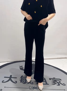 芮娜依莲初秋新款大码丝绒女裤子
