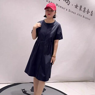 新款 胖妹妹开衫 欧货短袖 女装 裙 连衣裙加大码 26316天骄一生水夏季