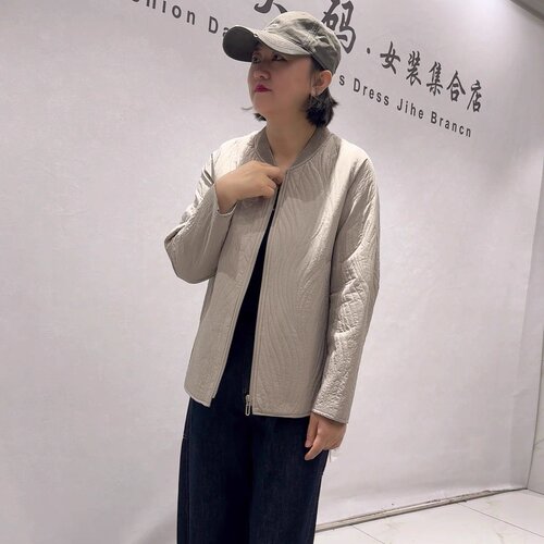 天娇一生水初冬新款大码薄棉服女