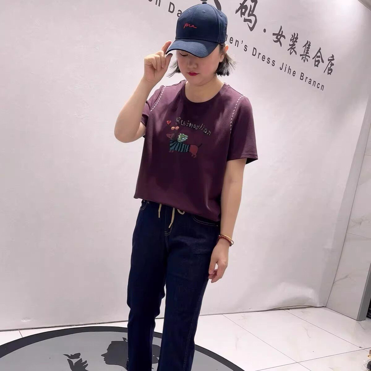 芮娜依莲夏季新款大码欧货短袖T