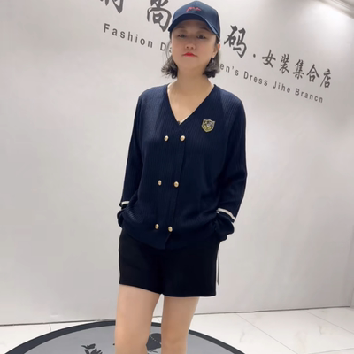 女权贵族秋季新款大码针织衫开衫