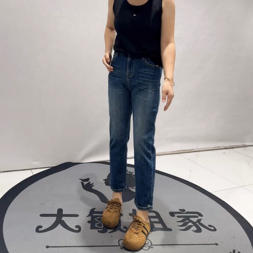柏菲蒂秋冬新款大码拉绒牛仔裤子