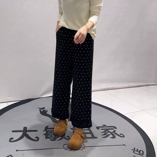 芮娜依莲初冬新款大码波点女裤子