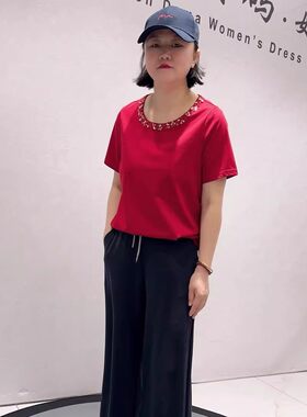 芮娜依莲夏季新款大码欧货短袖衫