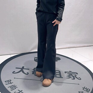7317芮娜依莲秋冬新款欧货显瘦加绒休闲裤女裤加大码女装胖妹妹裤
