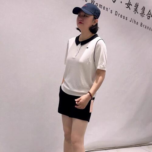 芮娜依莲夏季新款大码短袖针织衫