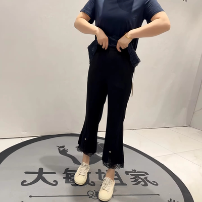 女权贵族夏季新款大码百搭女裤子