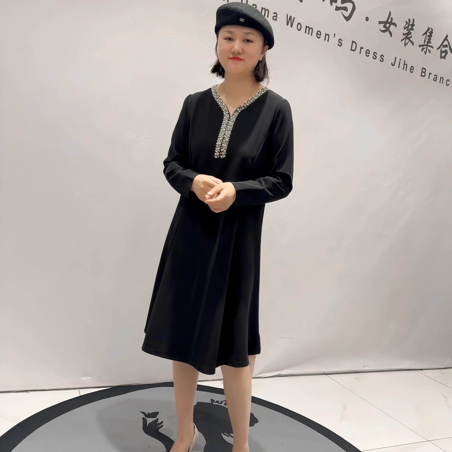 芮娜依莲年货新款大码欧货连衣裙