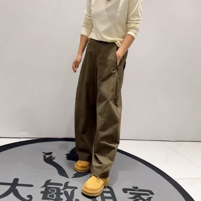 天娇一生水秋季新款大码弯刀女裤