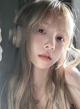 假发女长直发米灰色显白流行发色女团网红主播jk层次感蓬松碎发尾