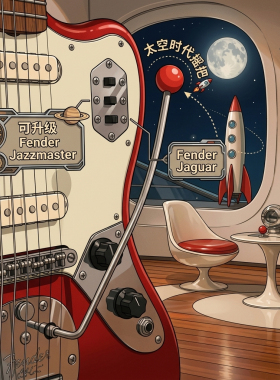 太空时代 Fender  Jazzmaster/Jaguar 摇把 螺纹 原创设计