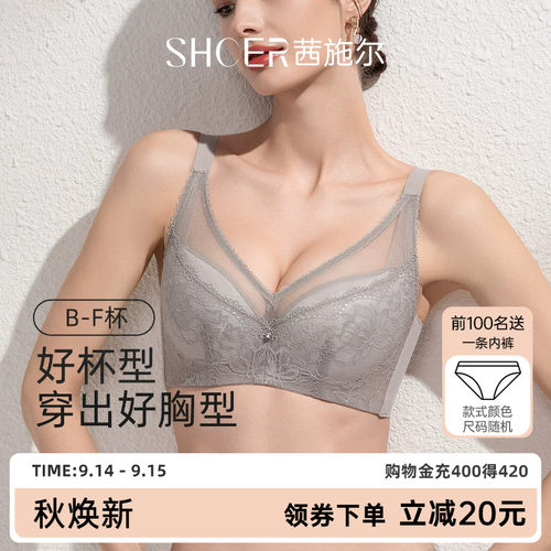 茜施尔大胸显小聚拢收副乳内衣