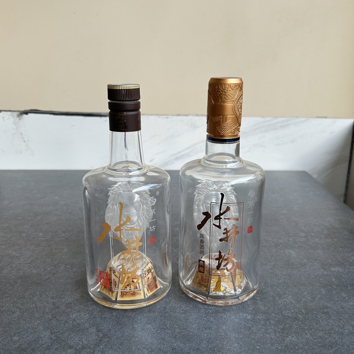 水井坊典藏空酒井台瓶摆件八号原装空酒瓶酒柜背景影视家居光瓶