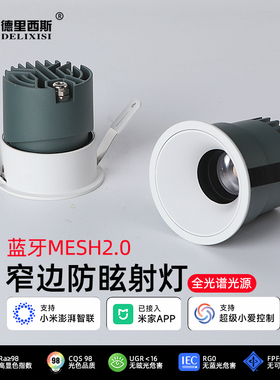 嵌入式全尺寸窄边防眩射灯智能2.0洗墙灯55/65/75/85/95mm天花灯