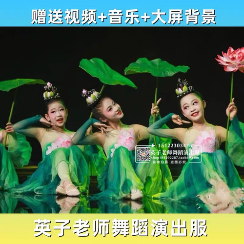 鱼戏莲叶间演出服云川之舞鱼戏莲叶间荷花荷叶舞蹈道具采莲曲采莲