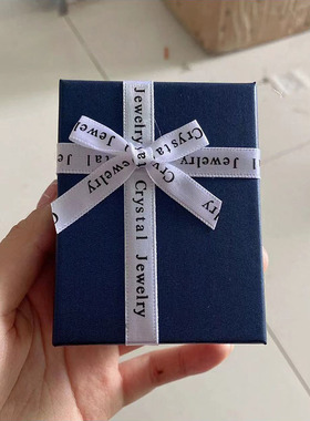 高档珠宝礼盒 首饰包装盒 黑色绒布礼品盒 精美蝴蝶结爆款收纳盒