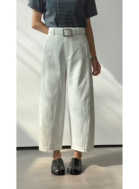 NV99001欧货春款小个子休闲梧桐裤女九分弯刀裤宽松奶奶裤西装裤