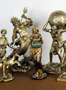 古希腊神话复古人物雕塑摆件树脂工艺品装饰品客厅书房酒柜小摆设