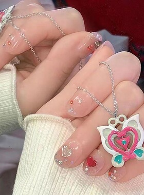 「巴啦啦能量」小魔仙变身器项链小众设计百搭ins珐琅少女风项链