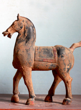 客厅书房复古洛阳唐三彩陶马汉马