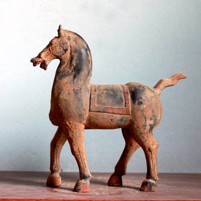 客厅书房复古洛阳唐三彩陶马汉马