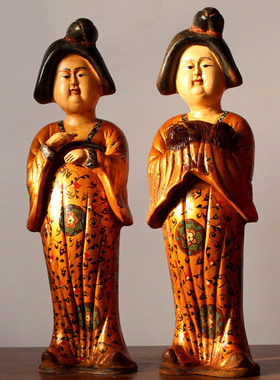 陶瓷鎏金手绘摆件家居客厅古玩