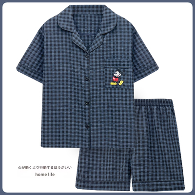 迪士尼米奇睡衣男女2026年新款夏季纯棉短袖可爱情侣家居服套装薄