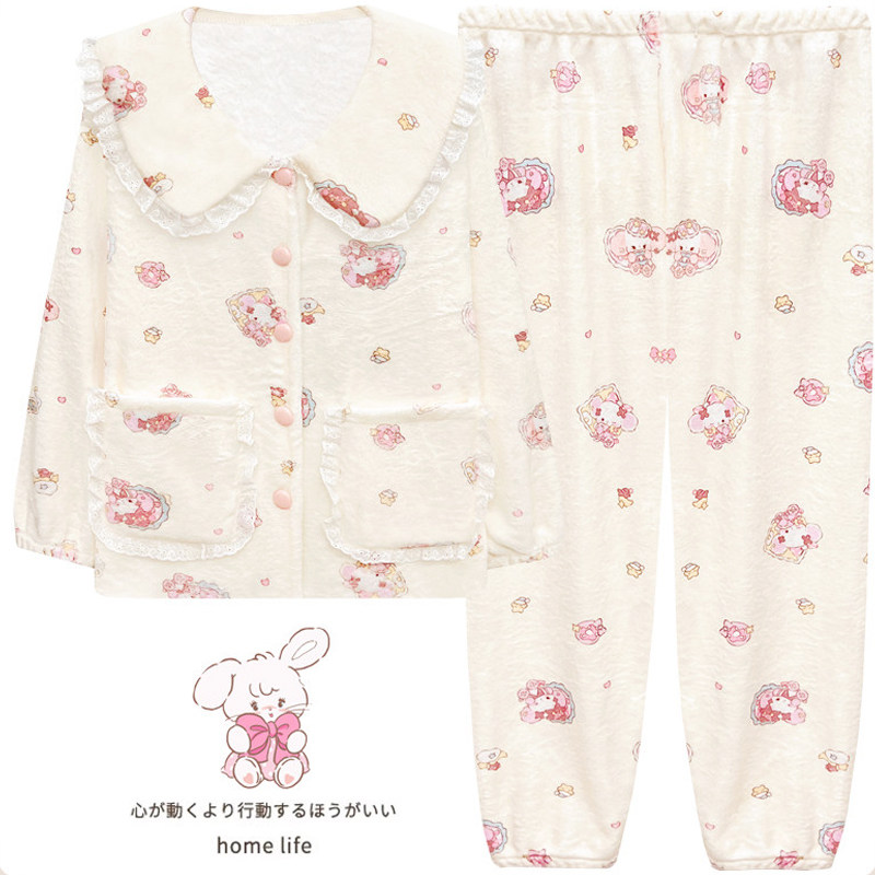 珊瑚绒睡衣女款冬季加厚法兰绒绒保暖可爱卡通mikko家居服秋冬天,女士内衣/男士内衣/家居服,睡衣/家居服套装,淘宝优惠券,粉丝福利购,淘宝优惠卷