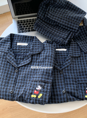迪士尼米奇睡衣男女春秋季2025年新款纯棉长袖可爱情侣家居服套装