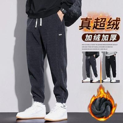 灯芯绒2024男士休闲裤宽松束脚裤