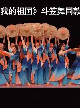 我的祖国舞蹈服斗笠舞演出服