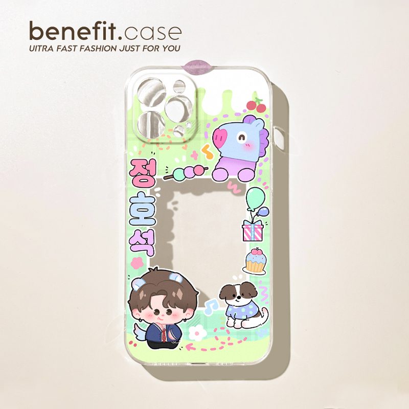 benefit可爱bts防弹少年团小卡适用苹果15promax手机壳新款iPhone13硅胶opporeno11防摔findx7女款荣耀100