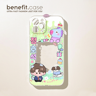 benefit可爱bts防弹少年团小卡适用苹果15promax手机壳新款iPhone13硅胶opporeno11防摔findx7女款荣耀100