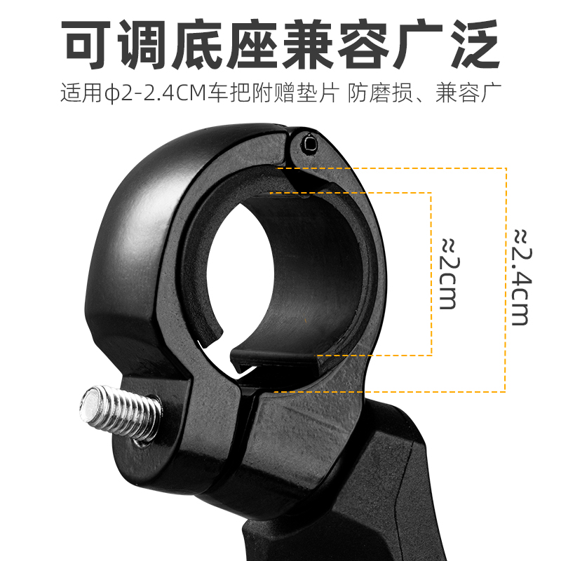 洛克兄弟自行车后视镜山地车反光镜折叠电动车倒车镜凸面观后镜