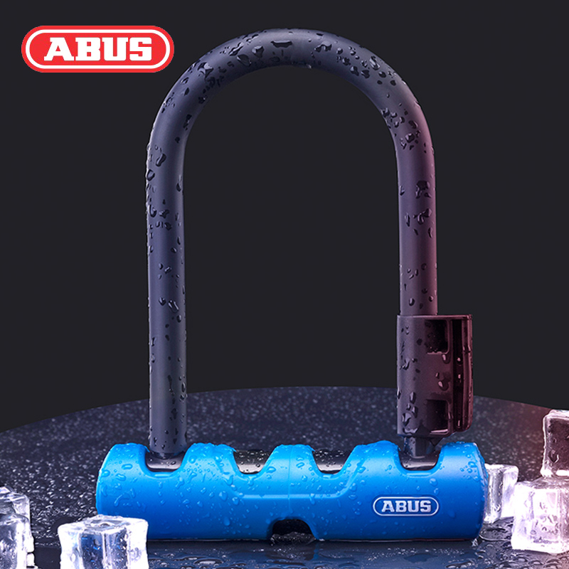 德国abus自行车锁u型锁电动车电瓶车摩托车防盗锁便携u形公路车锁