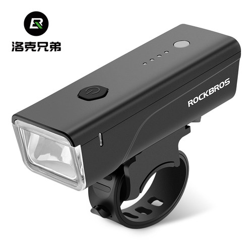 洛克兄弟自行车灯前灯夜骑光感