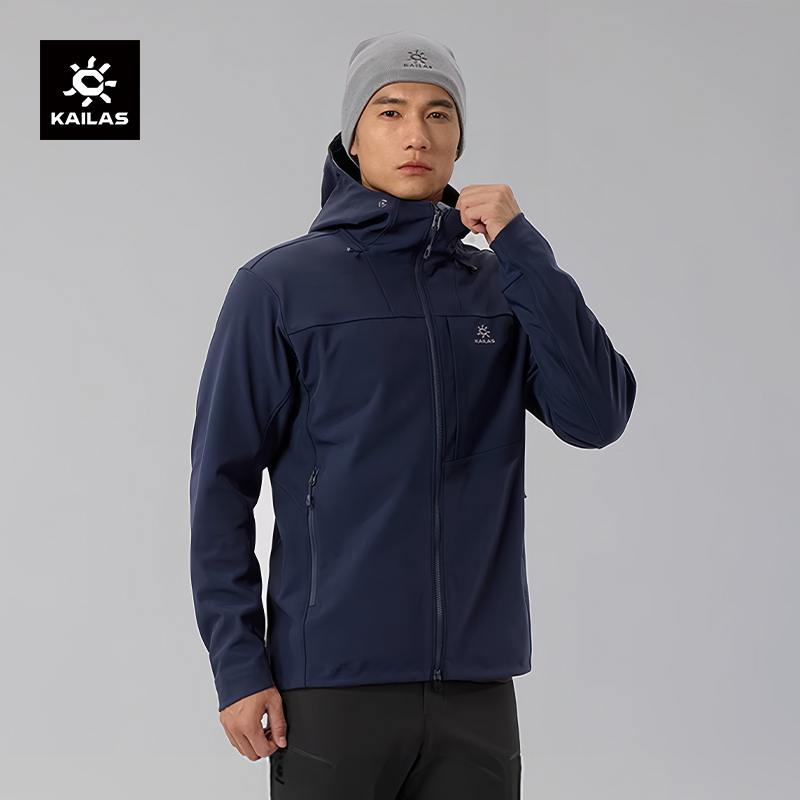 凯乐石软壳衣男款连帽外套防风