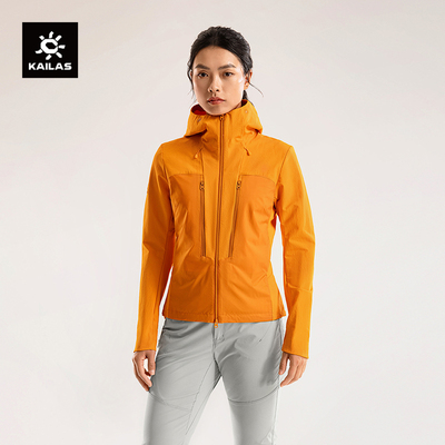 KAILAS凯乐石M8-PRO连帽软壳衣外套耐磨透汽弹力保暖户外攀岩女款