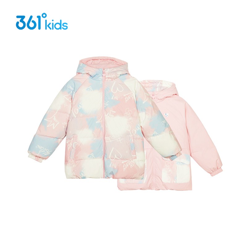 361儿童女童两面穿羽绒服冬季新