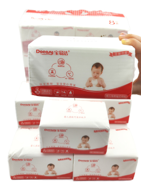 5层16大包加厚100抽新生儿家用原生木桨儿童棉柔手口抽纸 Tissue