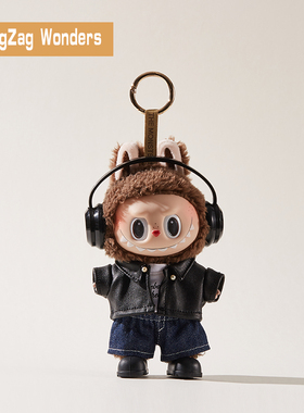 ZigZag软萌星球娃衣社拉布布labubu黑色公仔手工衣服潮玩娃衣脱卸