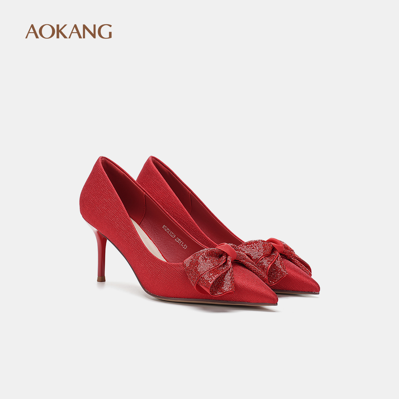 奥康女鞋细跟不累脚浅口高跟鞋